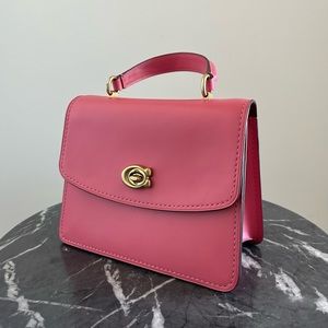 Coach Parker Leather Top Handle Bag (Orchid)